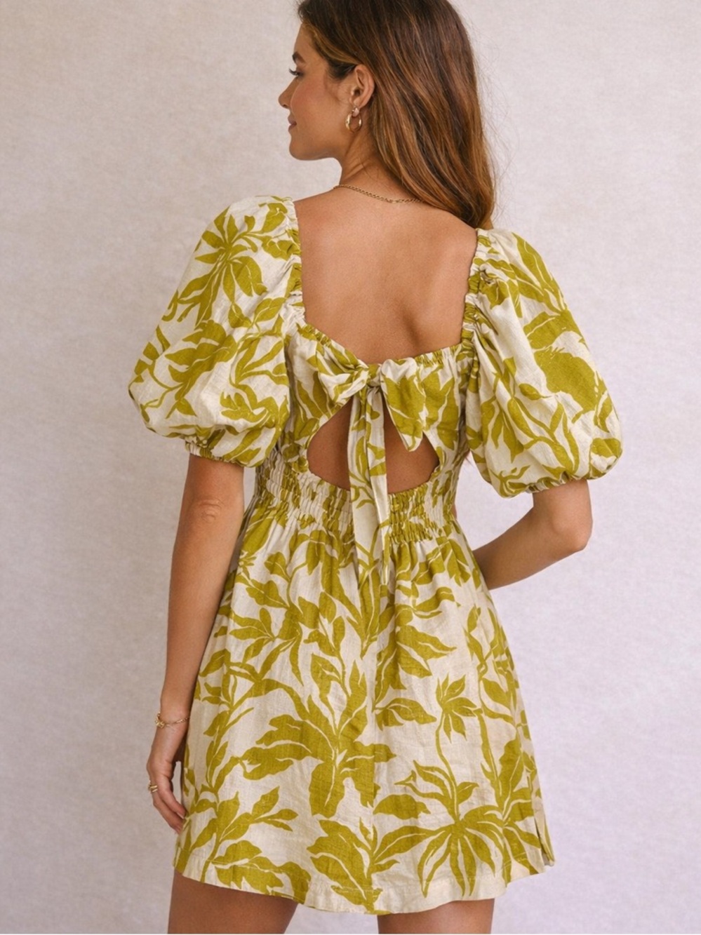 Anthropologie Maeve Feliciana Tropical Print Dress Puff Sleeve Pockets NWT - Picture 2 of 10